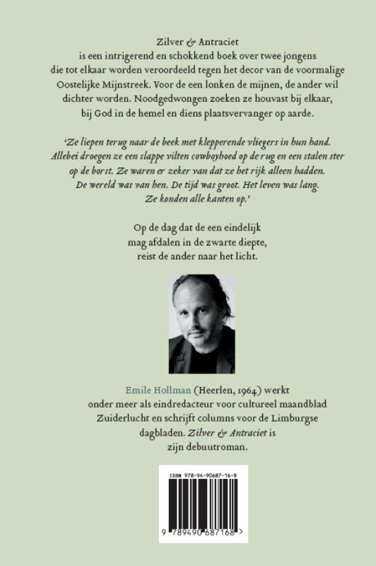 Achterkant van Zilver en antraciet