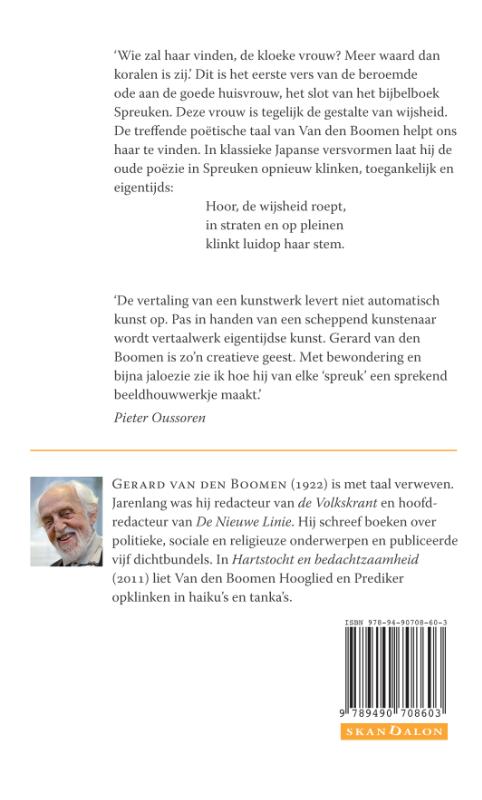 Achterkant van De kloeke vrouw, wie zal haar vinden?