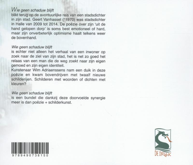 Achterkant van Wie geen schaduw blijft