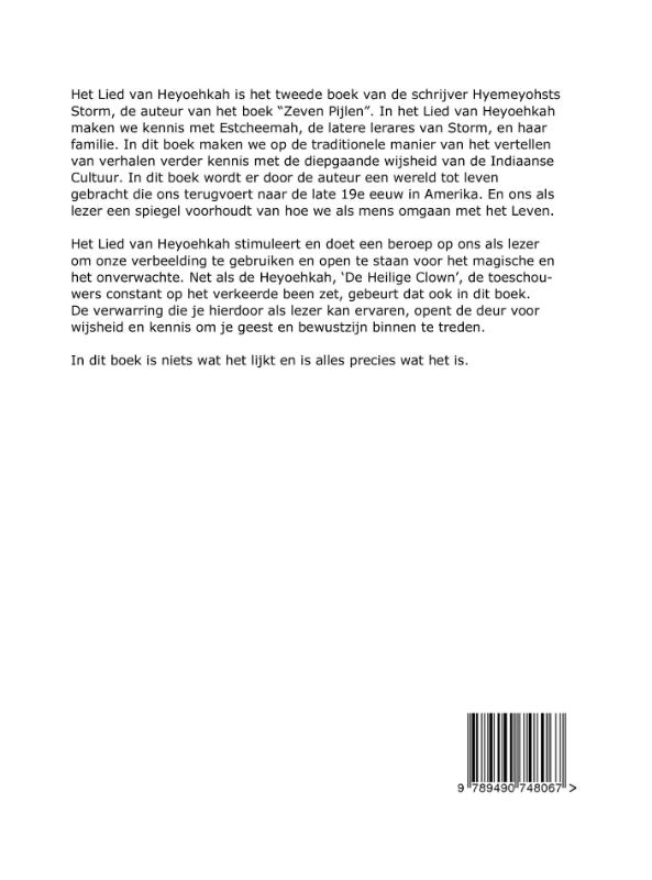 Achterkant van Het lied van Heyoehkah