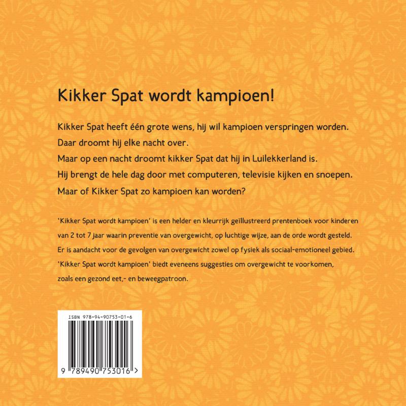 Achterkant van Kikker Spat wordt kampioen
