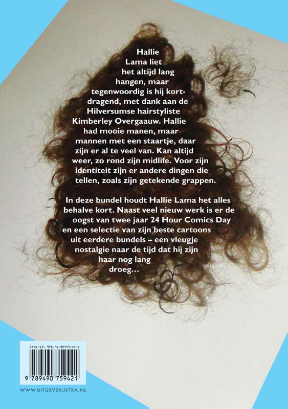 Achterkant van Hallie Lama houdt het kort