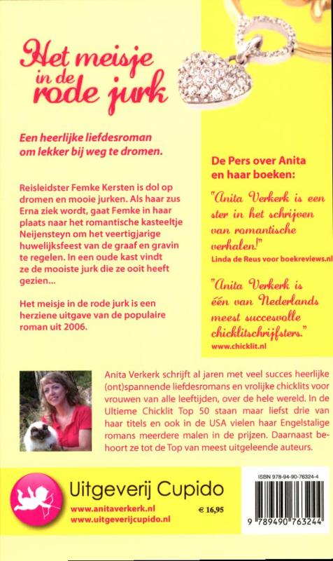 Achterkant van Het meisje in de rode jurk