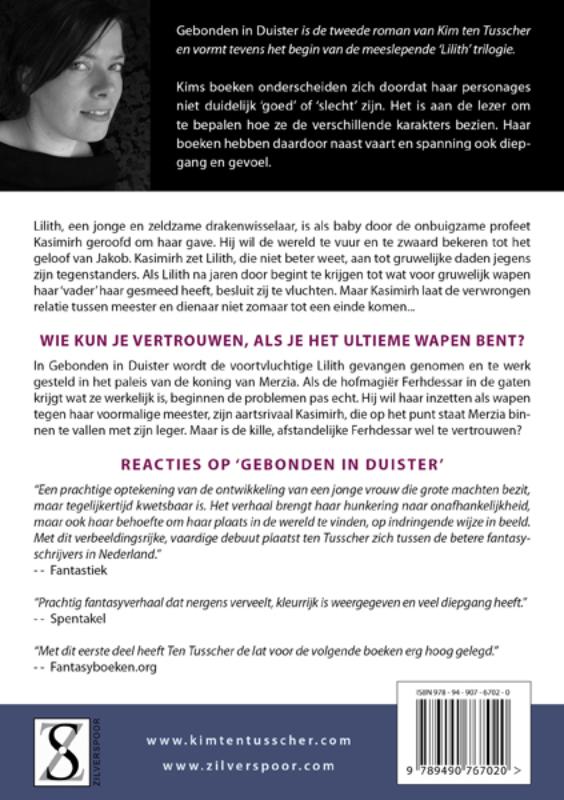 Achterkant van Gebonden in Duister