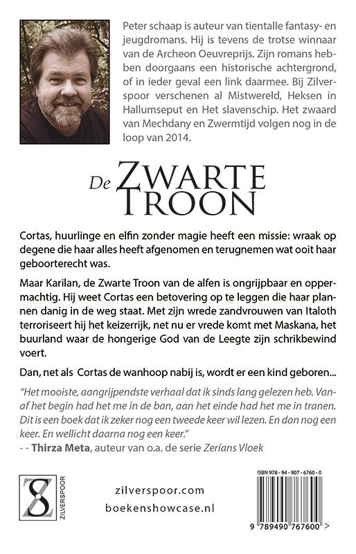 Achterkant van De zwarte troon