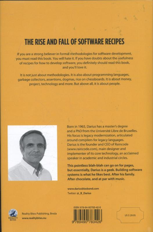 Achterkant van The rise and fall of software recipes