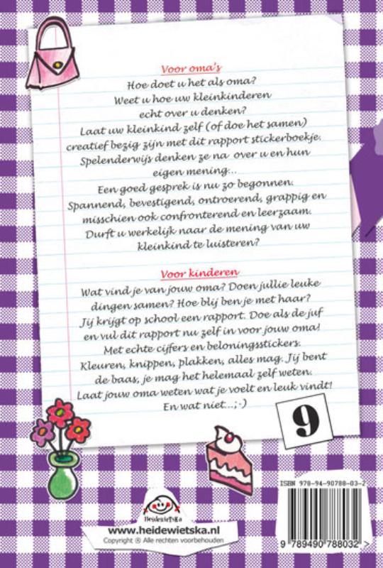 Achterkant van Rapport voor oma