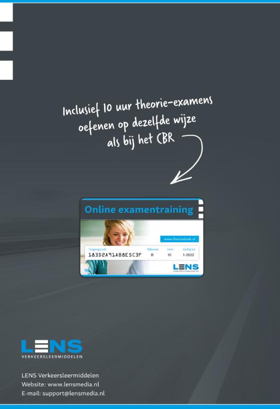 Achterkant van Theorie leren auto