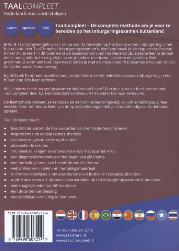 Achterkant van Basisexamen inburgering in het buitenland