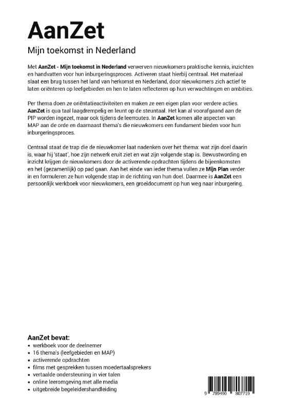 Achterkant van AanZet