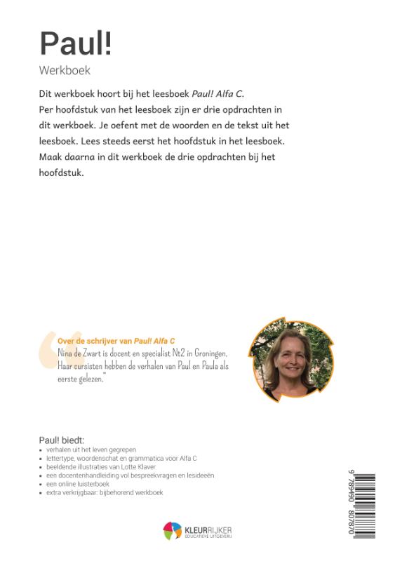 Achterkant van Paul! werkboek