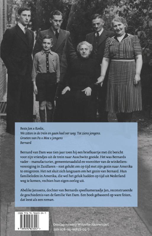 Achterkant van Het kaartje van Bernard