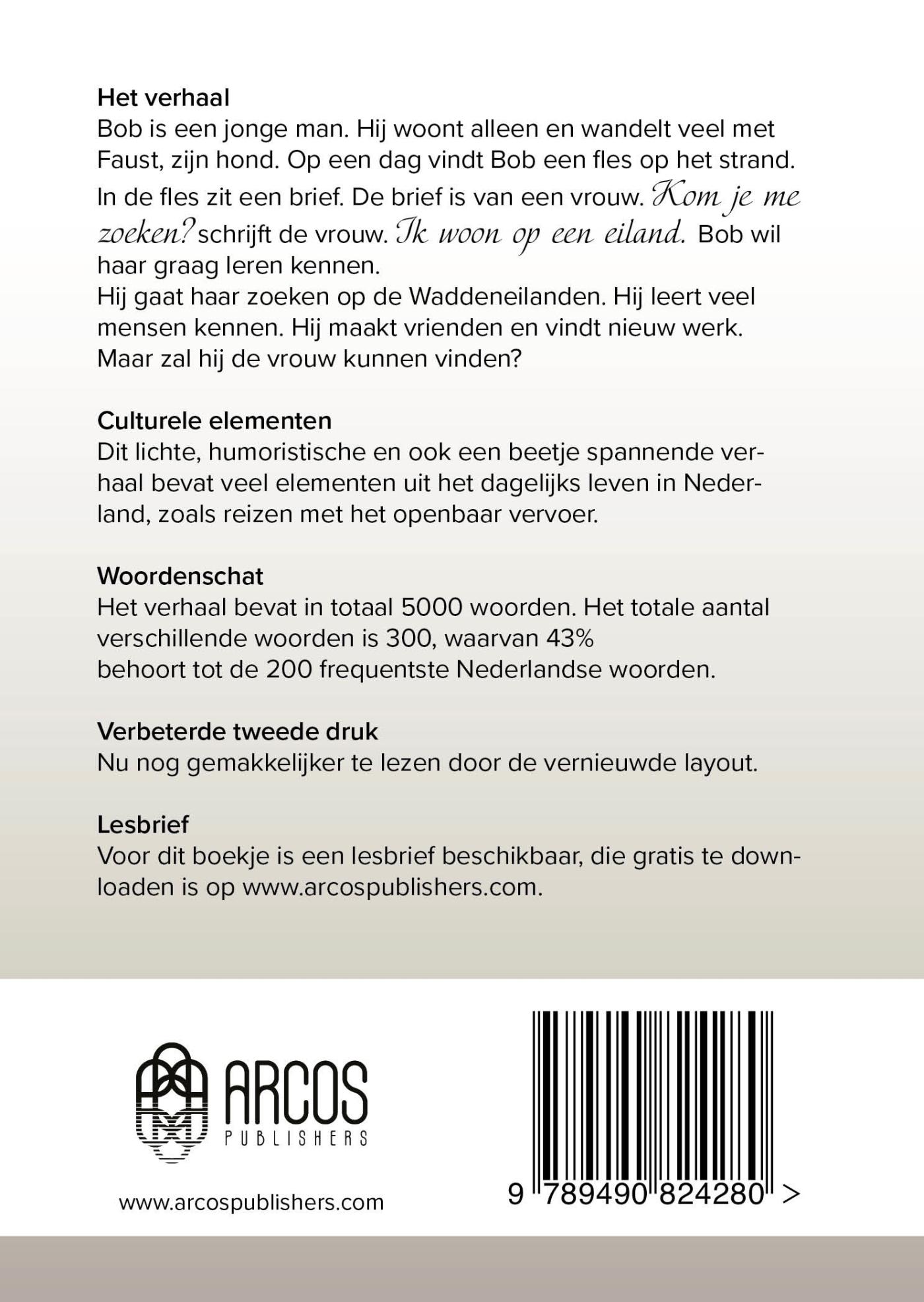 Achterkant van De fles op het strand