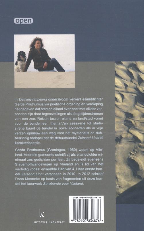Achterkant van Deining rimpeling onderstroom