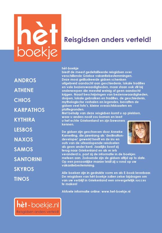 Achterkant van hèt TINOS boekje