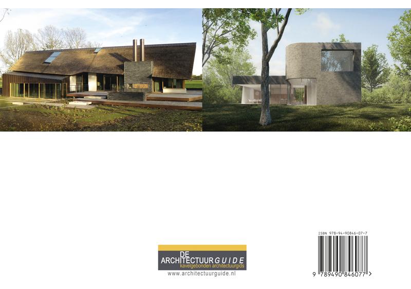 Achterkant van De Architectuurguide, particuliere woningen, Gemeente Blaricum, De Blaricummermeent