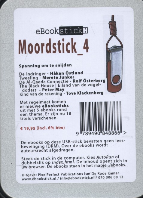 Achterkant van Moordstick 4