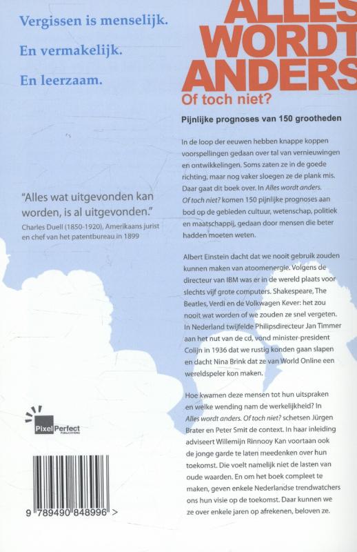 Achterkant van Alles wordt anders. Of toch niet?