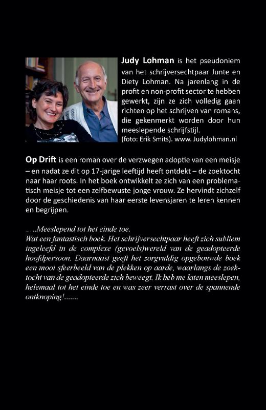 Achterkant van Op Drift