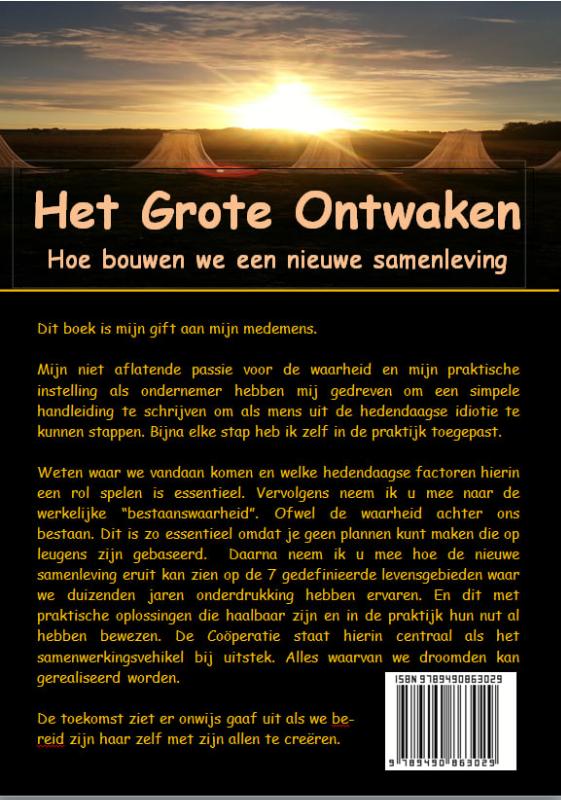 Achterkant van Het Grote Ontwaken