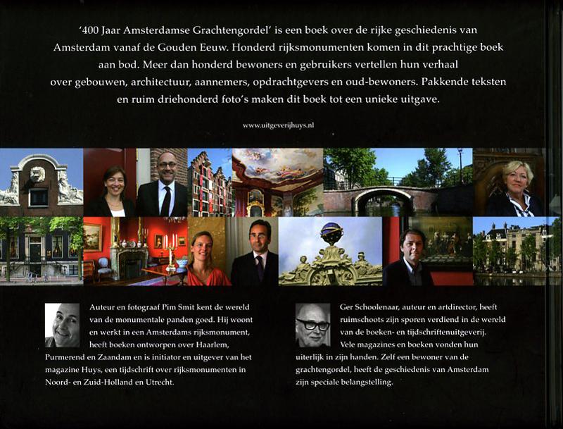 Achterkant van 400 jaar Amsterdamse grachtengordel