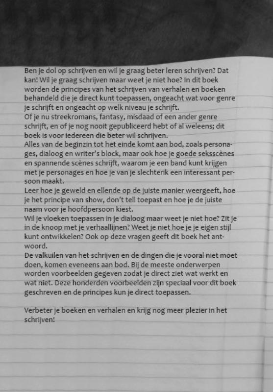 Achterkant van Schrijven enzo