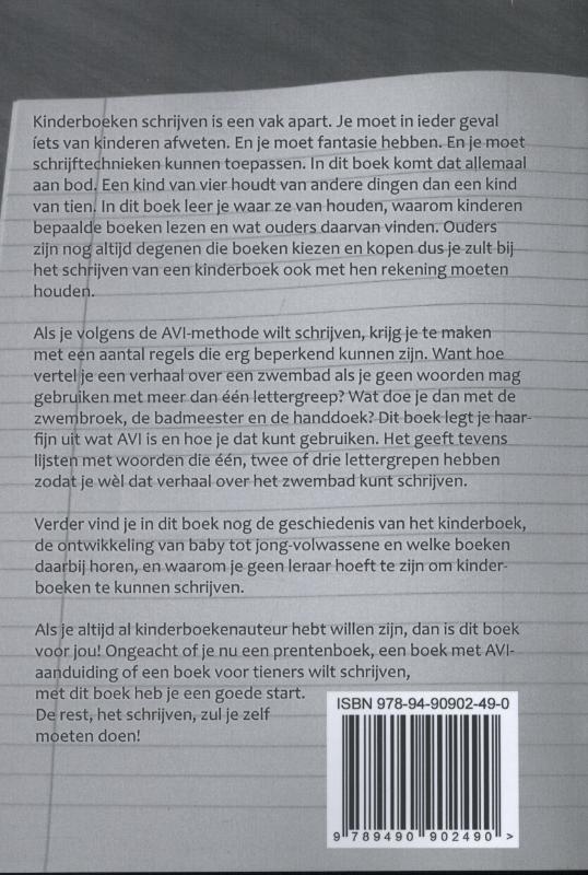 Achterkant van Kinderboeken schrijven enzo