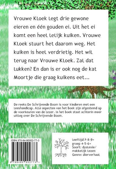 Achterkant van Het gouden ei van Vrouwe Kloek