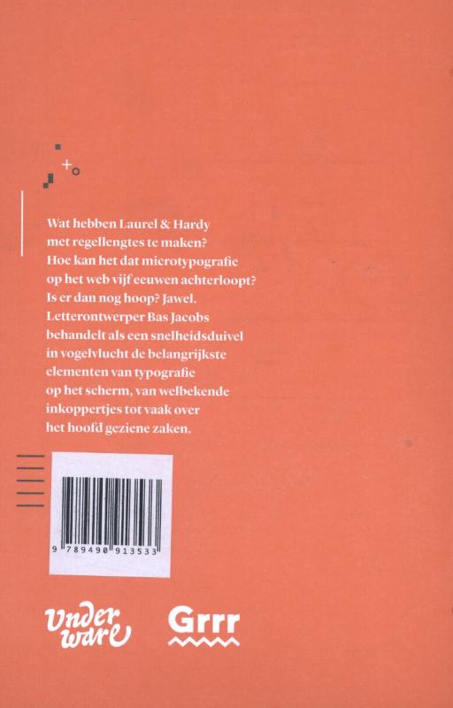 Achterkant van Webtypografie klinkt goed maar ziet er niet uit