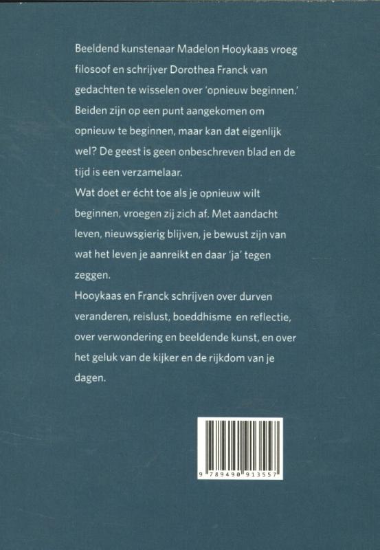 Achterkant van De kunst van het opnieuw beginnen