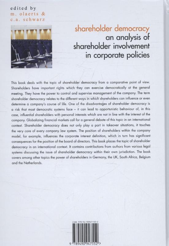 Achterkant van Shareholder democracy