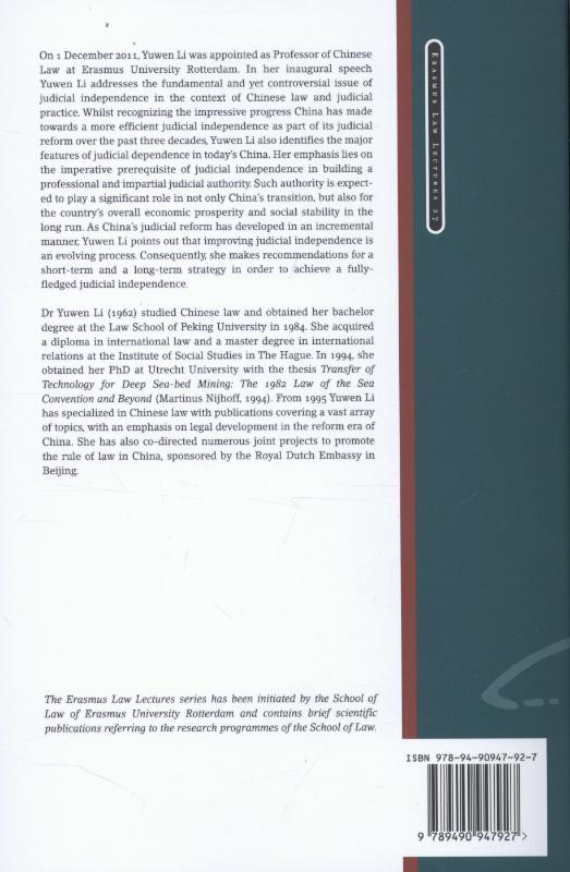 Achterkant van Judicial independence in China