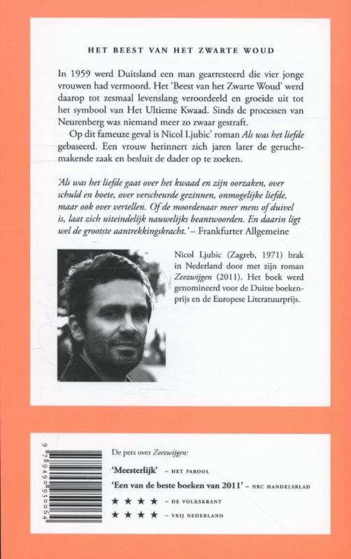 Achterkant van Als was het liefde