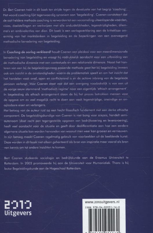 Achterkant van Coaching de oorlog verklaard