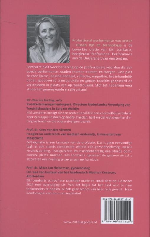 Achterkant van Professional performance van artsen