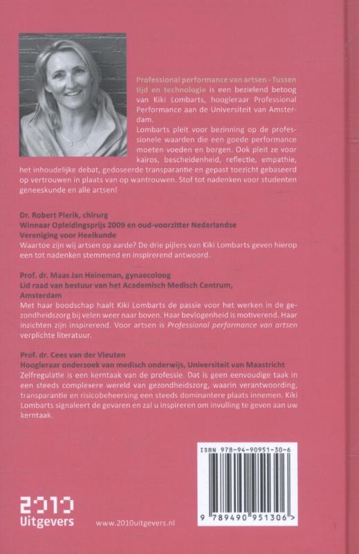 Achterkant van Professional performance van artsen