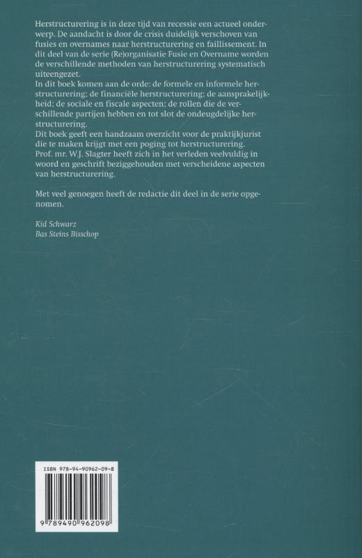 Achterkant van Herstructurering en reorganisatie
