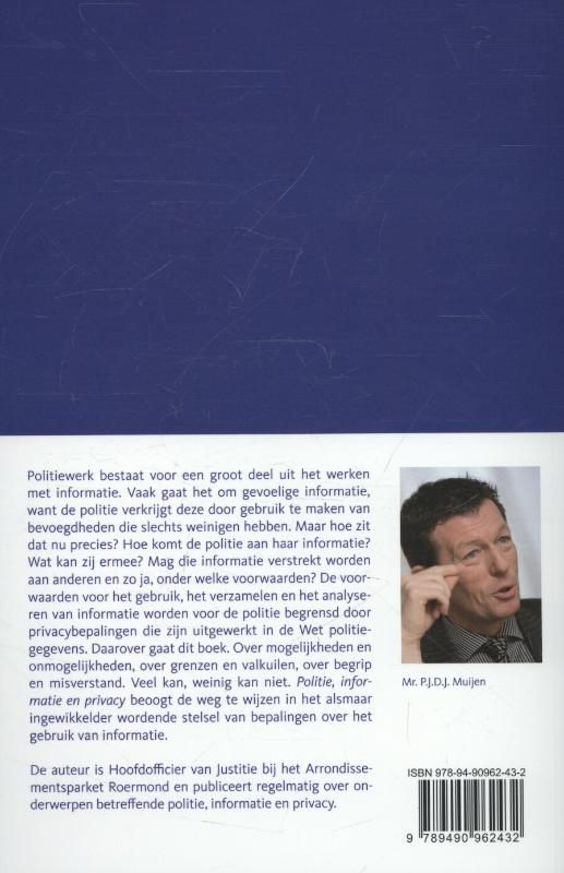 Achterkant van Politie, informatie en privacy