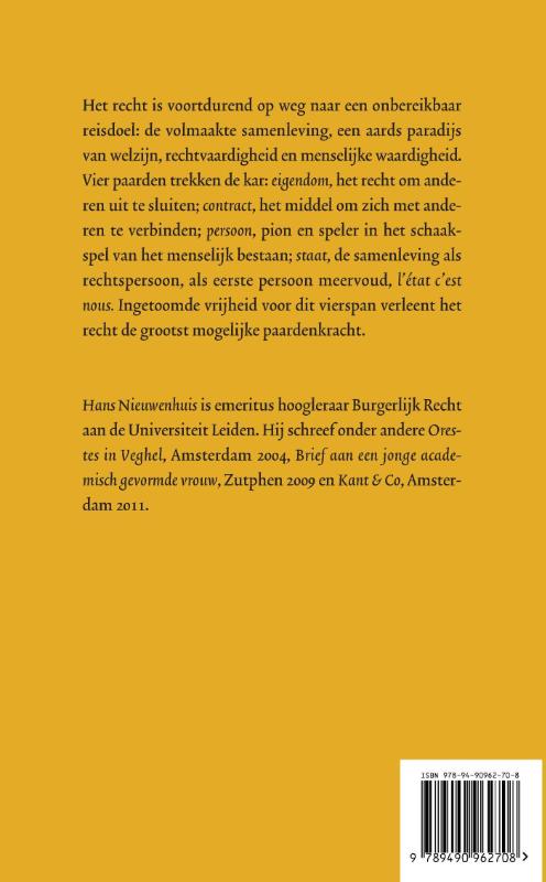 Achterkant van Het vierspan eigendom, contract, persoon, staat