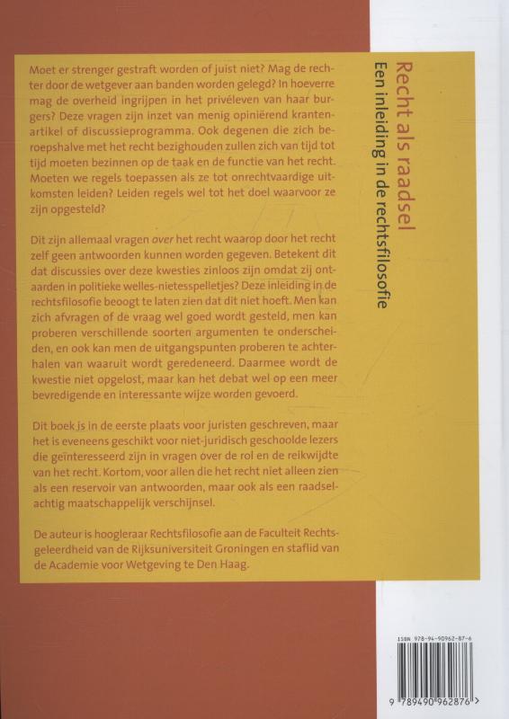 Achterkant van Recht als raadsel