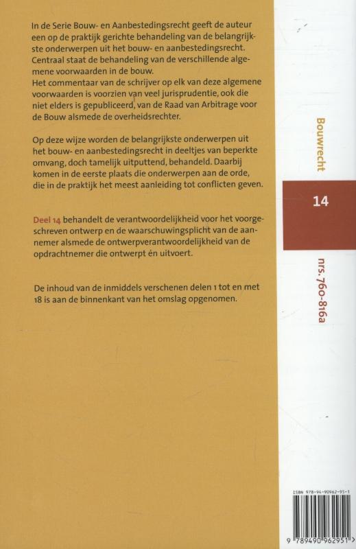 Achterkant van Ontwerp, waarschuwingsplicht, ontwerp afkomstig van aannemer