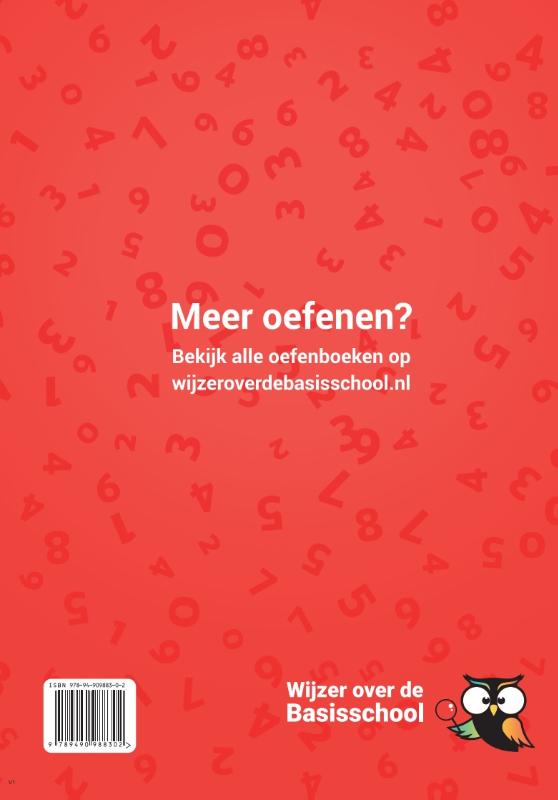 Achterkant van Tafels van Vermenigvuldiging Oefenboek