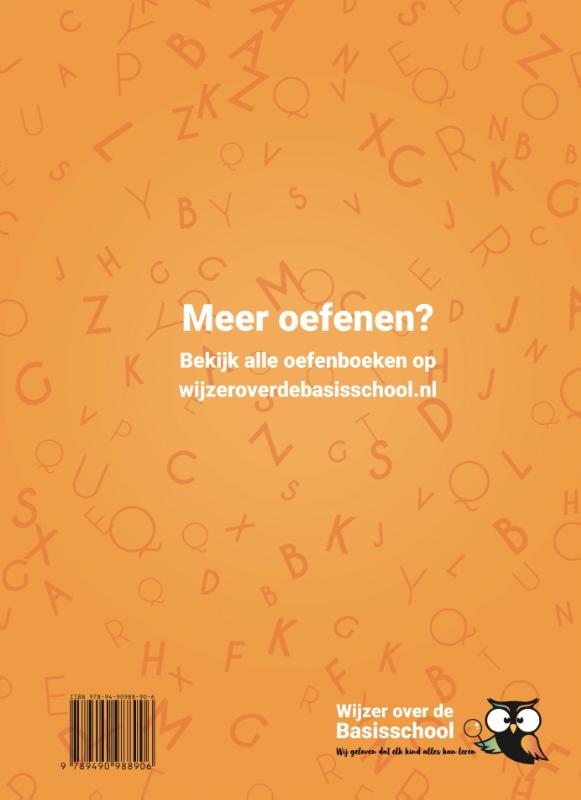 Achterkant van Oefenboek Woordsoorten - Taalkundig Ontleden groep 7/8