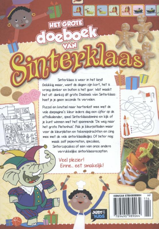 Achterkant van Het grote doeboek van Sinterklaas