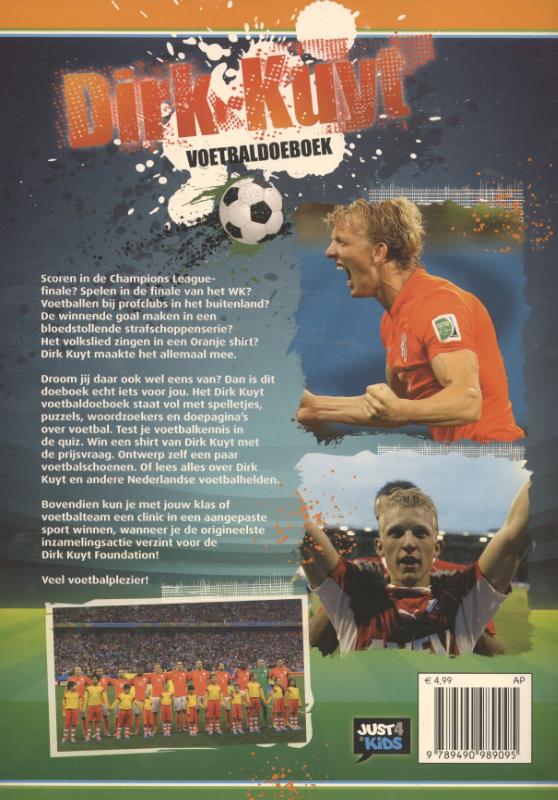 Achterkant van Dirk Kuyt voetbal doeboek