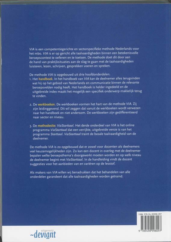 Achterkant van Werkboek