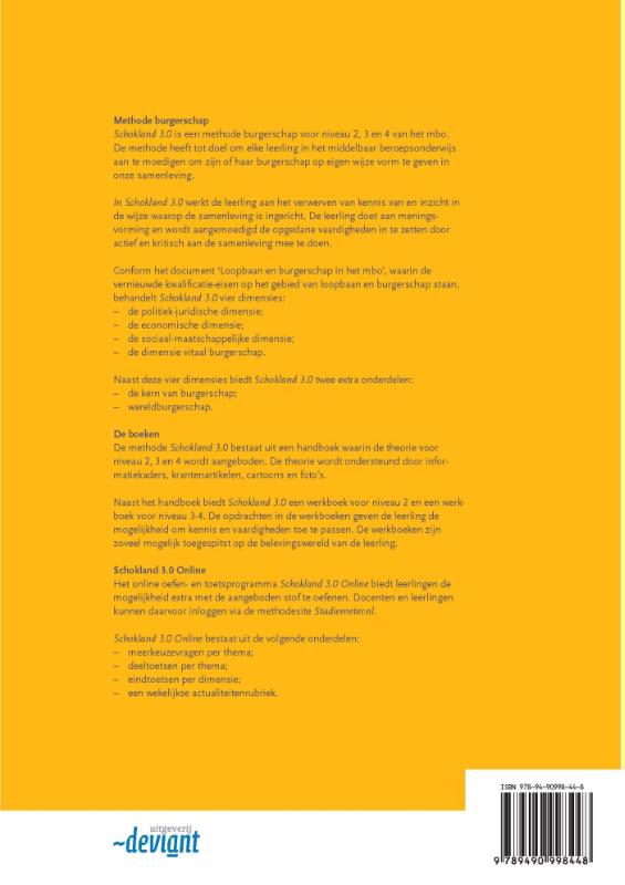 Achterkant van Werkboek burgerschap
