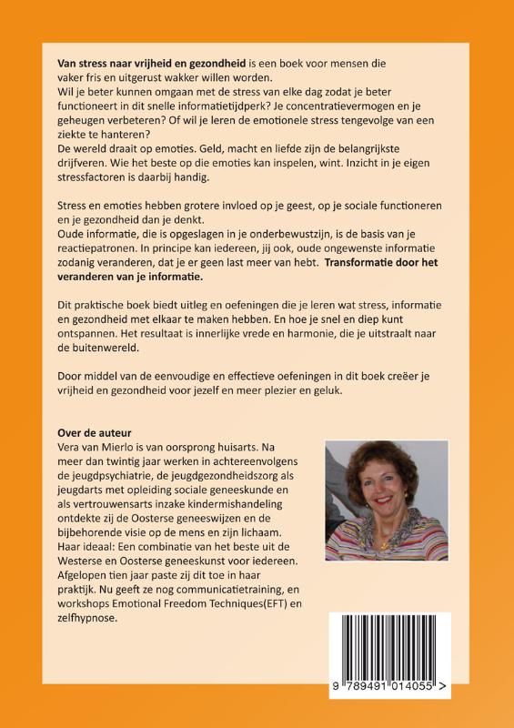 Achterkant van Van Stress naar Vrijheid en Gezondheid