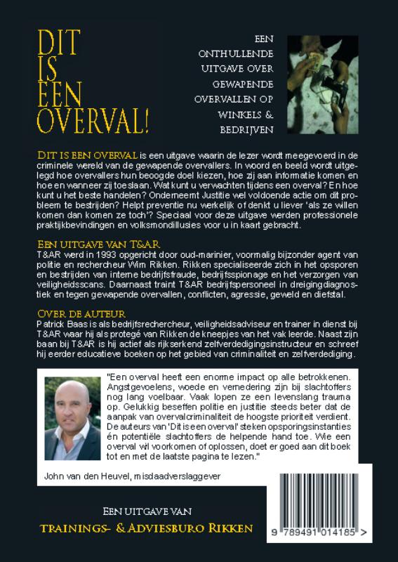 Achterkant van Dit is een overval