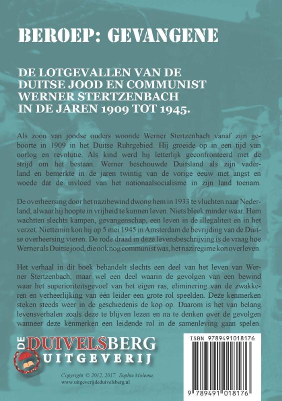 Achterkant van Beroep: gevangene